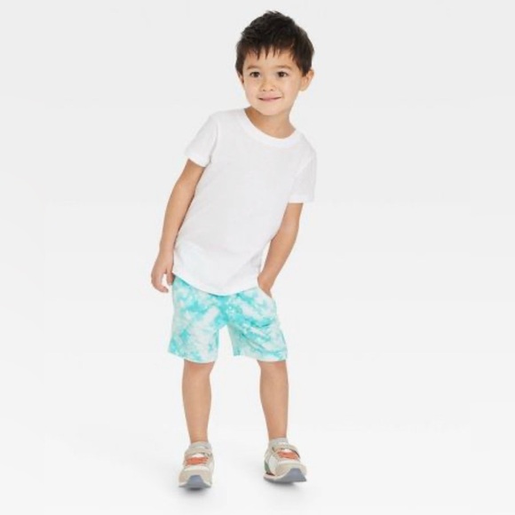 Cat & Jack Tie Dye Blue Shorts Size 2T Pull-on Boys NWT - Picture 1 of 3